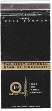 The First National Bank of Cincinnati Ohio Empty Matchcover picture