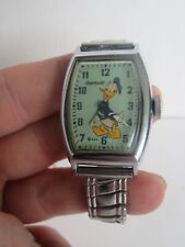 Vintage 1940's Ingersoll US Time Donald Duck Disney Wristwatch (Excellent) picture