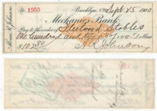 1900 Check. MECHANICS BANK, Brooklyn, New York picture