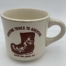 VTG Boy Scouts Coffee Mug 1972 Scouting Trails To Adventure Denver Area Council picture