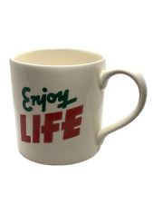 Fishs Eddy - Enjoy Life Ceramic Mug - Made in England Rare Collectable picture