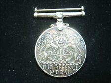GREAT BRITAIN British Defense 1939 ~ 1945 Silver Full Size WWII Campaign Medal picture