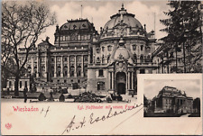 Germany Wiesbaden Kgl Hoftheater Vintage Postcard B187 picture