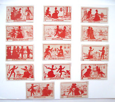 Interesting Vintage Storyboard About Love Affair w/ Red Silhouettes  * picture