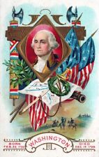 WASHINGTON'S BIRTHDAY - Washington Portrait, Flags And Cannon Postcard - 1912 picture
