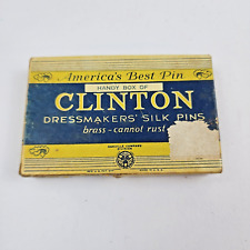 Antique Sewing Box Clinton America's Best Pins Dressmakers' Silk Pins Box No.17  picture