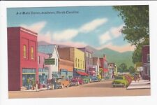 Main Street Andrews North Carolina Appliance Store Drug Store Linen Postcard picture
