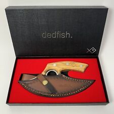 Dedfish ULU Knife Stainless Steel Blade Leather Sheath Multipurpose picture