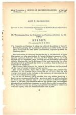 1881 Comte. Pensions:  John T. Harrington Service Pension Request picture