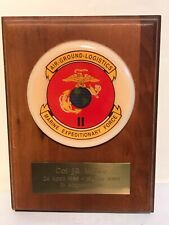 air ground logistics II marine expeditionary force wood wall plaque 1988 - 1989 picture