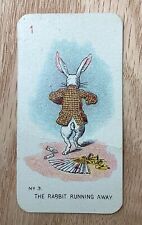 1930 Carreras Alice In Wonderland Cigarette Trading Card #3 Rabbit Running Away picture