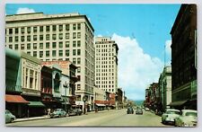 1950s-60s~Chattanooga Tennessee TN~Downtown~Market Street~Shops~VTG Postcard picture