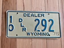1975 Wyoming Dealer License Plate picture