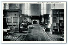 c1940 Interior Library Masonic Homes Elizabethtown Pennsylvania Vintage Postcard picture