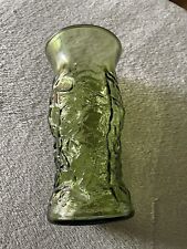 Hoosier Glass #3 Emerald Green Bark Pattern Vase picture