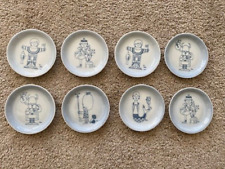 Vintage- Set Of 8 Bing & Grondahl B&G Antoni Copenhagen Porcelain Mini Plates picture