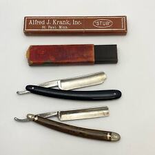 Vintage lot of 2 Straight Razors Blue Steel Union Cutlery NY Golden Rule Chicago picture