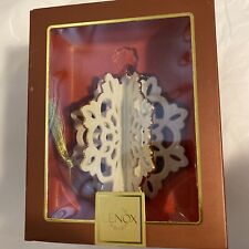 Lenox China 2008 FROSTED Fantasy Snowflake 3D Annual Xmas Tree Ornament picture
