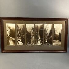 Six Antique Capilano Canyon Photographs By Frank Gowen Vancouver B.C. Framed picture