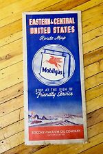 Vintage MOBIL OIL SOCONY PEGASUS HORSE ROAD MAP-CAR-GAS STATION OLD ADVERTISING  picture