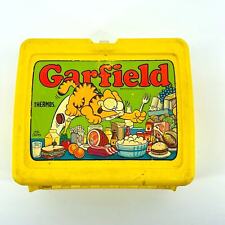 Vintage 1978 Garfield hard plastic lunch box with 2 Thermoses picture