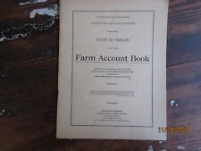 1921 STATE OF OREGON FARM ACCOUNT BOOK - UNUSED - OREGON AGRICULTURAL COLLEGE picture