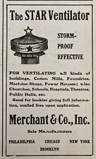 1905 AD.(N17)~MERCHANT & CO. CHICAGO. STAR STORM-PROOF VENTILATOR picture