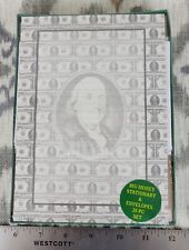 1997 Vintage BIG MONEY Stationary Set 20 Peice Ben Frankin $100 Bills Sealed picture