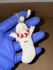 Vintage 90s Snow Baby Holiday Ornament Alex New Old Stock With Tags picture