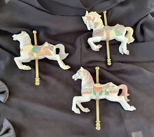 Vintage  Replacement Carousel Horses With Brass Sticks Ready For A Base. picture