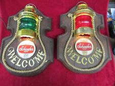 Vintage Schaefer Beer Lighted Nautical Welcome Signs F&M Schaefer Brewing NY picture