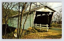 Postcard Ohio Boston Township OH Everett Road Covered Bridge 1970s Unposted picture