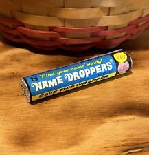 RARE 1970's Vintage Topps 10¢ NAME DROPPERS CANDY Roll Package - Unopened NOS picture