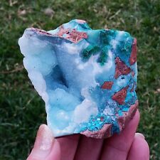 Chrysocolla, Gem silica, Druse quartz geode, Malachite - DR Congo 188g picture