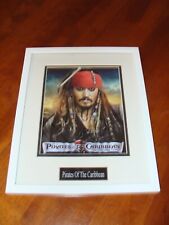Portrait of Johnny Depp “Pirates of the Caribbean~Matted 12x15 Frame~8x10~VGC ~ picture