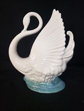 Vintage 1950's Maddux of California Ceramic White Swan TV Lamp picture