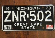Vintage 1979 Michigan License Plate Great Lake State ZMR502 picture