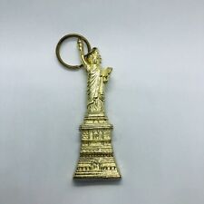 Vtg 1986 Statue of Liberty 100th Anniversary Brass Souvenir Keychain - 3.5