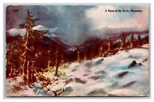 CO Colorado, A Storm in the Rocky Mountains, Divided Back Postcard Posted 1910 picture