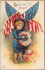 J79/ Patriotic Postcard c1910 Memorial Day Ellen Clapsaddle Boy  401 picture