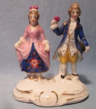 Vintage Miniature Colonial MAN & WOMEN Figurine ~ 1950's German Porcelain picture