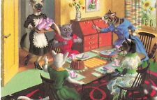 Alfred Mainzer Cats Postcard Afternoon Tea Eugen Hartung  #4916 c1960s       U1* picture