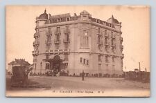 Antique Old Postcard PARIS FRANCE BIARRITZ HOTEL REGINA Cars 1910-1920 picture