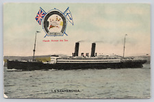 Anchor Line TSS Cameronia Ship c1912 Postcard Steamer Steamship, Sunk in 1917 picture