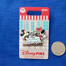 NEW DISNEY LIMITED RELEASE MICKEY & MINNIE MOUSE SUNDAE DAY PIN 2023 picture