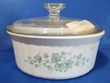 Corning Ware Callaway Green Ivy Pattern F-5-B + Pyrex-G-5-C Lid Vintage NEW picture