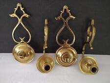 Pair Virginia Metalcrafters Brass Candle Wall Sconces picture