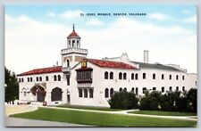 Original Old Vintage Antique Postcard El Jebel Mosque Building Denver Colorado picture