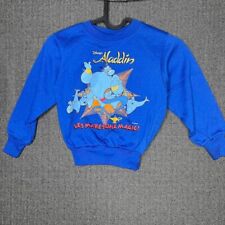 Disney Aladdin Sweatshirt Kids 5 Blue Vintage Genie Lets Make Some Magic  picture