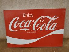  Vintage ENJOY Coca Cola COKE Metal box Soda Sign A picture